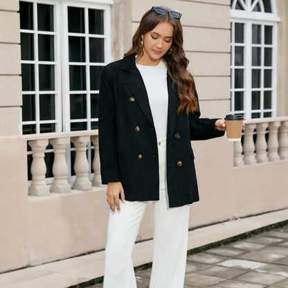 Blazer de Pana Color Sólido