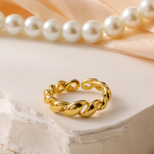 Anillo Ajustable con Líneas