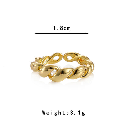 Anillo Ajustable con Líneas