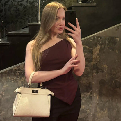 Blusa Hombros Descubiertos Asimétrica