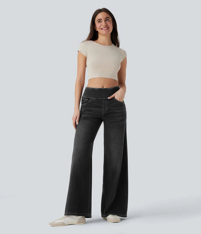 Jeans Talle Alto Pierna Ancha