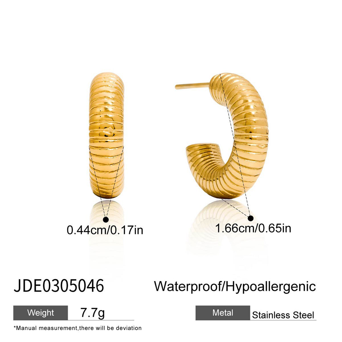 Aretes de Acero Inoxidable