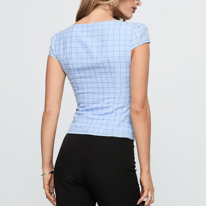 Blusa de Cuadros con Botones