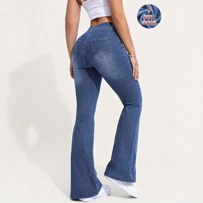 Jeans Acampanados Tiro Bajo Retro