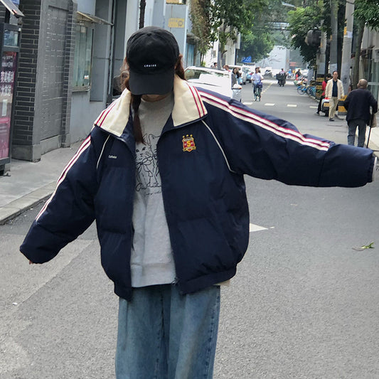 Abrigo Acolchado Retro de Invierno