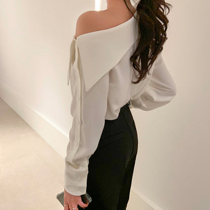 Blusa Hombros Descubiertos Estilo Coreano